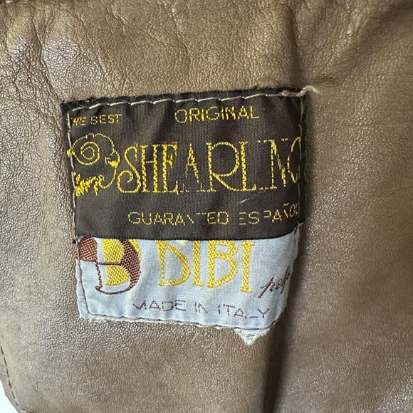 Vintage Shearling Sheepskin Jacket Coat 70s Mens Size Small? Made In Italy Heavy - Picture 10 of 13